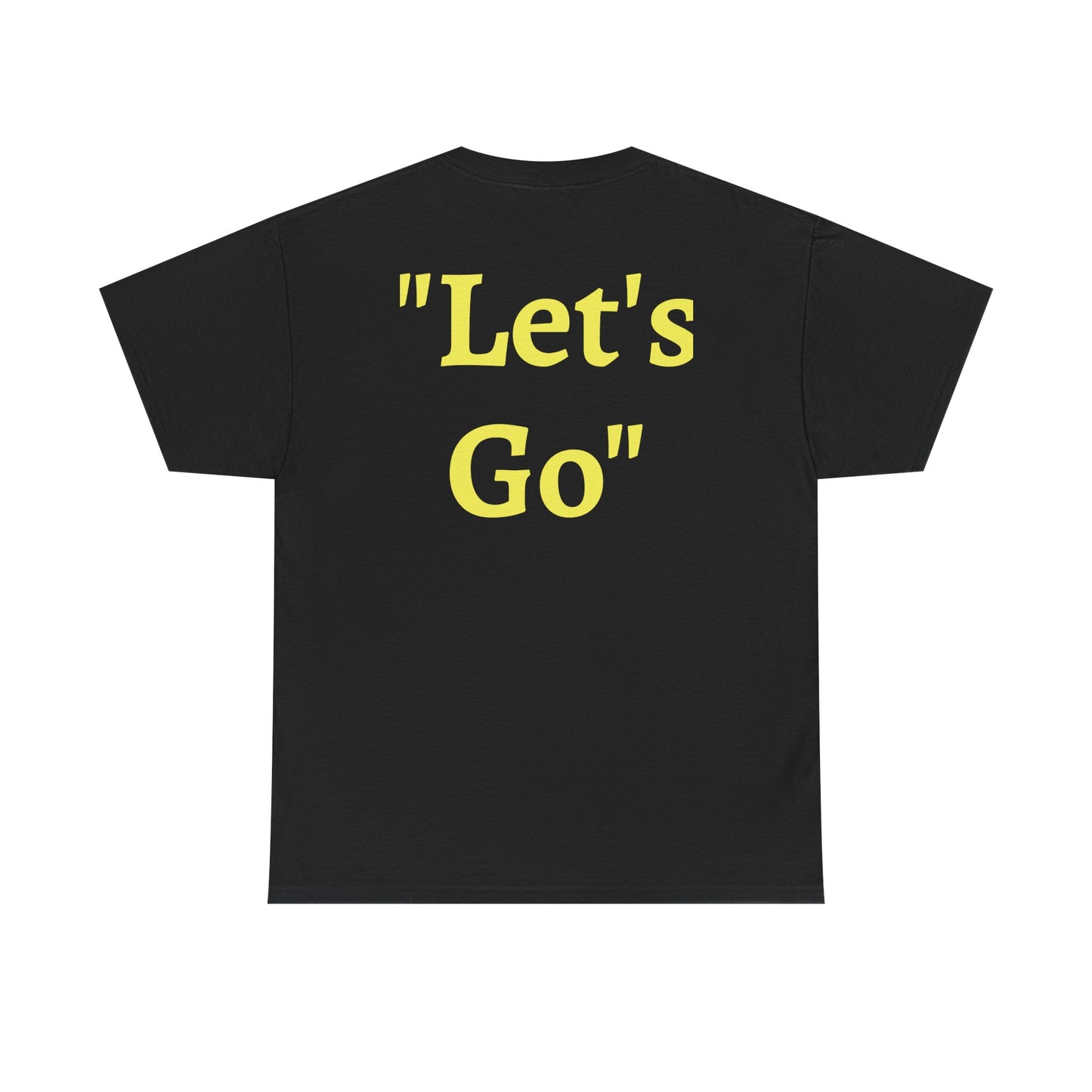 "Let’s Go" Black Heavy Cotton Wholesometarian™ Tee Shirt  with Active Ant – Your Movement Pillar