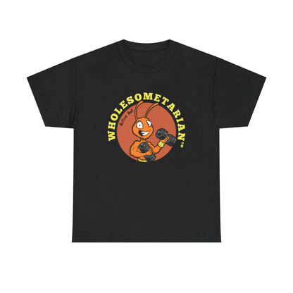 "Let’s Go" Black Heavy Cotton Wholesometarian™ Tee Shirt  with Active Ant – Your Movement Pillar