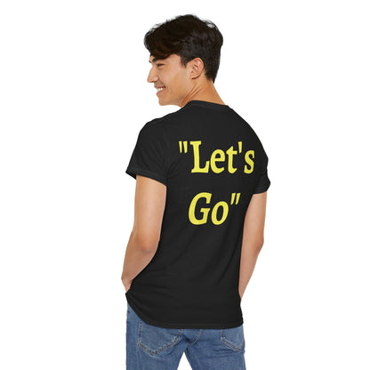 "Let’s Go" Black Heavy Cotton Wholesometarian™ Tee Shirt  with Active Ant – Your Movement Pillar